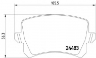 Комплект тормозных колодок PAGID T1699