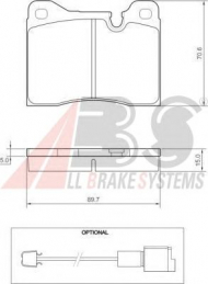 Комплект тормозных колодок A.B.S. 36386 OE