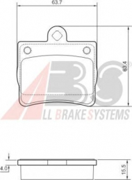 Комплект тормозных колодок A.B.S. 37006 OE