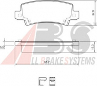 Комплект тормозных колодок A.B.S. 37406 OE