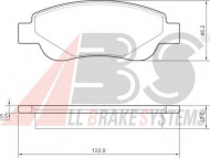 Комплект тормозных колодок A.B.S. 37483 OE