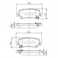 Комплект тормозных колодок NIPPARTS J3612025