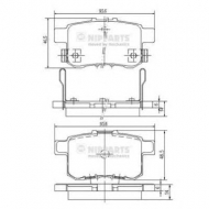 Комплект тормозных колодок NIPPARTS N3614020