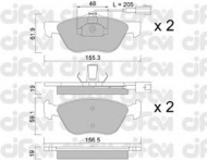 Комплект тормозных колодок CIFAM 822-083-0