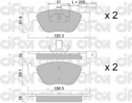 Комплект тормозных колодок CIFAM 822-083-1