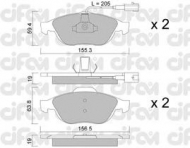 Комплект тормозных колодок CIFAM 822-220-0