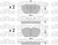 Комплект тормозных колодок CIFAM 822-335-0