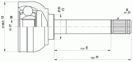 Шарнирный комплект OPEN PARTS CVJ5563.10