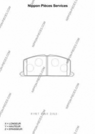 Комплект тормозных колодок NPS T360A35