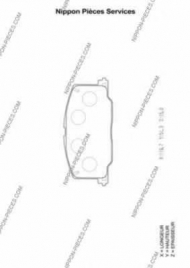 Комплект тормозных колодок NPS T360A37