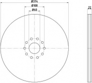 Тормозной диск HELLA PAGID 8DD 355 117-511