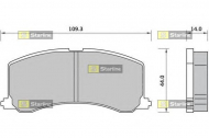 Комплект тормозных колодок STARLINE BD S413