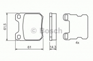 Комплект тормозных колодок BOSCH 0 986 494 523