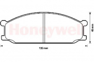 Комплект тормозных колодок BENDIX 572337B