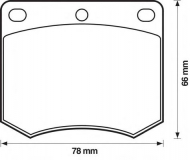 Комплект тормозных колодок BENDIX 571247B