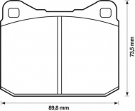 Комплект тормозных колодок BENDIX 571255B