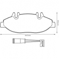 Комплект тормозных колодок BENDIX 573221B