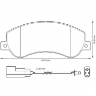 Комплект тормозных колодок BENDIX 573275B
