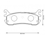 Комплект тормозных колодок BENDIX 573373B