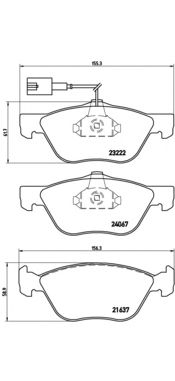 Комплект тормозных колодок BREMBO P 23 112
