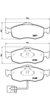 Комплект тормозных колодок BREMBO P 24 034