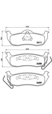 Комплект тормозных колодок BREMBO P 37 011