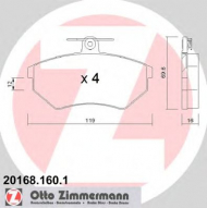 Комплект тормозных колодок ZIMMERMANN 20168.160.1