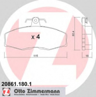 Комплект тормозных колодок ZIMMERMANN 20861.180.1