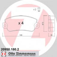 Комплект тормозных колодок ZIMMERMANN 20950.180.2