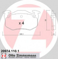 Комплект тормозных колодок ZIMMERMANN 20974.110.1