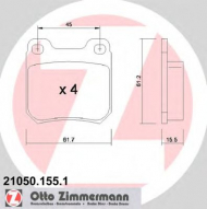 Комплект тормозных колодок ZIMMERMANN 21050.155.1