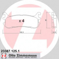 Комплект тормозных колодок ZIMMERMANN 23387.125.1