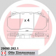 Комплект тормозных колодок ZIMMERMANN 29090.282.1