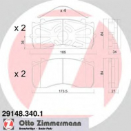 Комплект тормозных колодок ZIMMERMANN 29148.340.1
