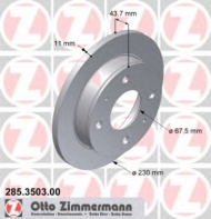 Тормозной диск ZIMMERMANN 285.3503.00