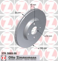 Тормозной диск ZIMMERMANN 370.3069.00