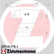 Комплект тормозных колодок ZIMMERMANN 23714.175.1