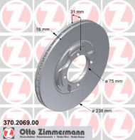 Тормозной диск ZIMMERMANN 370.2069.00