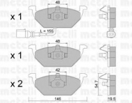 Комплект тормозных колодок METELLI 22-0211-2