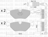Комплект тормозных колодок METELLI 22-0261-0K