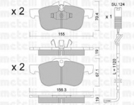 Комплект тормозных колодок METELLI 22-0307-0K