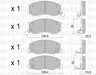 Комплект тормозных колодок METELLI 22-0456-0
