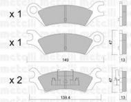 Комплект тормозных колодок METELLI 22-0470-0