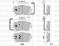Комплект тормозных колодок METELLI 22-0554-1