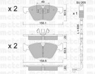 Комплект тормозных колодок METELLI 22-0557-5K