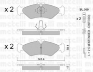 Комплект тормозных колодок METELLI 22-0571-0K