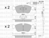 Комплект тормозных колодок METELLI 22-0640-0K