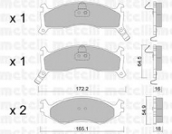 Комплект тормозных колодок METELLI 22-0714-0
