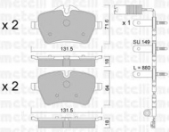 Комплект тормозных колодок METELLI 22-0768-0K