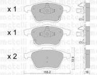 Комплект тормозных колодок METELLI 22-0805-0